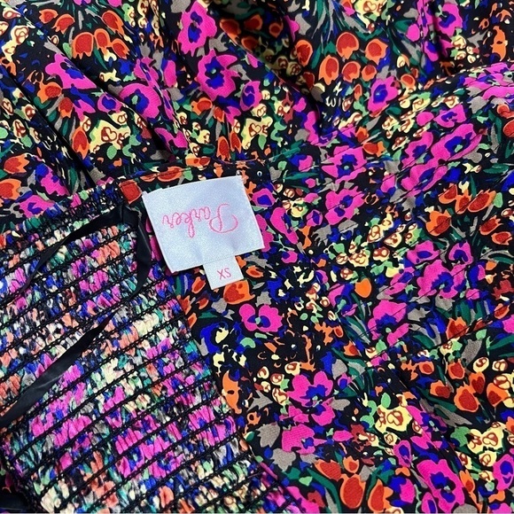 Parker Pure Silk Floral Printed Strapless Sweetheart Mini Dress - Picture 9 of 13